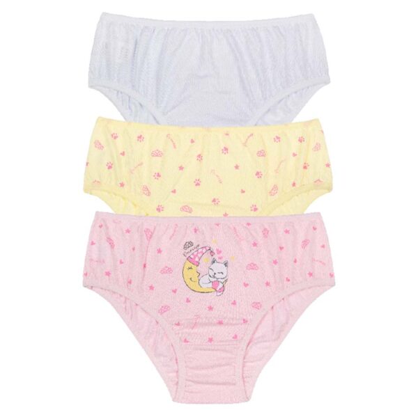 Kit 3 calcinhas gatinho luar