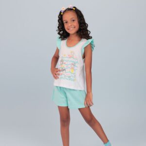 Short Doll infantil com manga